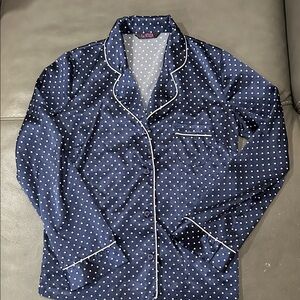 La Senza Navy Polka Dot Pajama Top